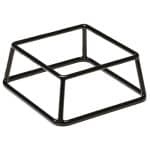 BUFFET STAND METAL SQUARE WITH BLACK ANTI-SLIDE COATING18X18X8CM PADERNO
