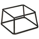 BUFFET STAND METAL SQUARE WITH BLACK ANTI-SLIDE COATING  18X18X10CM PADERNO