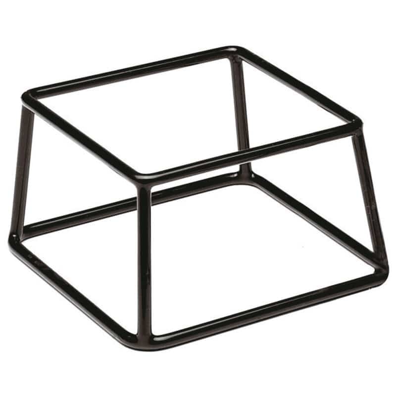 BUF-PAD-44840-10.jpg BUFFET STAND METAL SQUARE WITH BLACK ANTI-SLIDE COATING  18X18X10CM PADERNO - Image 1