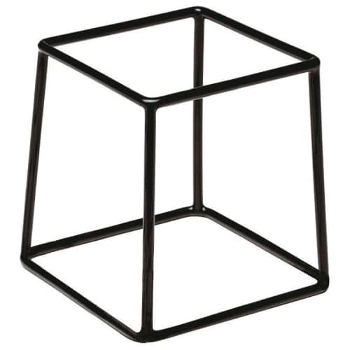 BUF-PAD-44840-18.jpg BUFFET STAND METAL SQUARE WITH BLACK ANTI-SLIDE COATING 18X18X18CM PADERNO - Image 1