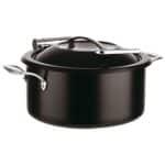 CHAFING DISH CASSEROLE WINDOW ROUND 30.5CM INOX BLACK PADERNO ITALY - BY ORDER