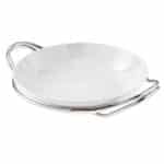 BY ORDER NEW LIVING HOLDER WITH PORCELAIN DISH ROUND 36X9CM SAMBONET ITALY