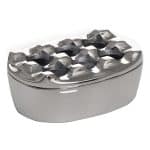 BY ORDER ASHTRAY WINDPROOF ALUMINIUM COLOR SILVER OVAL 11X8X5CM ESPIEL
