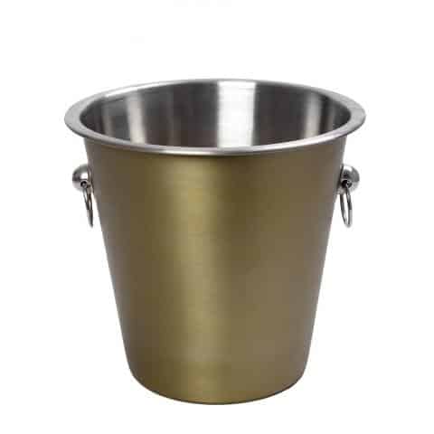 BWC-ESP-RAP130.jpg BY ORDER CHAMPAGNE BUCKET 22CM INOX GOLD MAT ESPIEL - Image 1