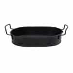 METAL TRAY 43X21X5CM BLACK ESPIEL
