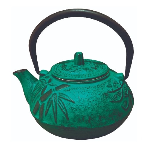BWC-GTS-23-0924.jpg TEA POT CAST IRON TURQUOISE 60CL ETHNIC GTSA - Image 1