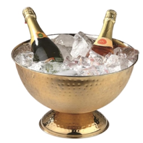 BWC-GTS-53-478.jpg BY ORDER PUNCH BOTTLE BOWL FORGED 34X21CM GOLD INOX GTSA - Image 1