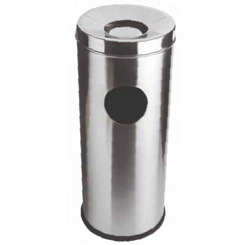 BWC-GTS-53-726.jpg ASHTRAY FLOOR BIN WITH EXTRA GARBAGE PLASTIC BIN INOX 12L UNIQUE - Image 1
