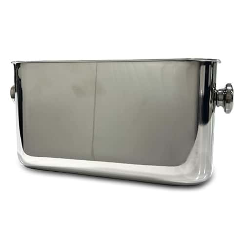 BWC-MEP-200948HANDLE.jpg LESS IS MORE SPARKLING WINE COOLER WITH HANDLES OF 661 35X15X18CM 9L 18-10 INOX 480350 MEPRA ITALY - Image 1