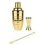 COCKTAIL SET 3PCS STARTER S/S GOLD LOOK PADERNO ITALY