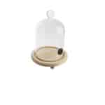 GLASS WOOD CLOCHE FOR COCKTAIL 12X11CM PADERNO