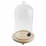 GLASS WOOD CLOCHE FOR COCKTAIL 12X16CM PADERNO