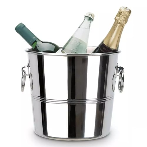 BWC-SUP-2309.jpg CHAMPAGNE BUCKET RING HANDLES 19CM 1 BOTTLES INOX 18-10 SUPREMINOX - Image 1