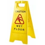 CAUTION BOARD FOLDER YELLOW WET FLOOR GTSA