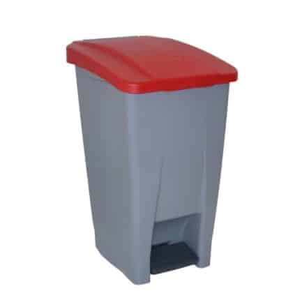 GARBAGE PEDAL WITH WHEELS 60L RED GTSA