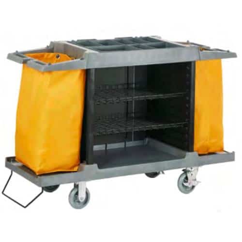 CLE-WAS-4415000.jpg BY ORDER HOUSEKEEPING  CART TROLLEY PLASTIC OPEN TYPE WITH TWO BAGS 154X54X130CM WAS GERMANY - Image 1