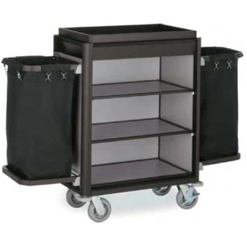 CLE-WAS-4458002.jpg BY ORDER HOUSEKEEPING ROOM SERVICE TROLLEY TWO LAUNDRY BAGS 155X55X116CM WAS GERMANY - Image 1