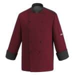 EGO CHEF JACKET COMFORT BORDEAUX LARGE 65-35 COTTON ITALY