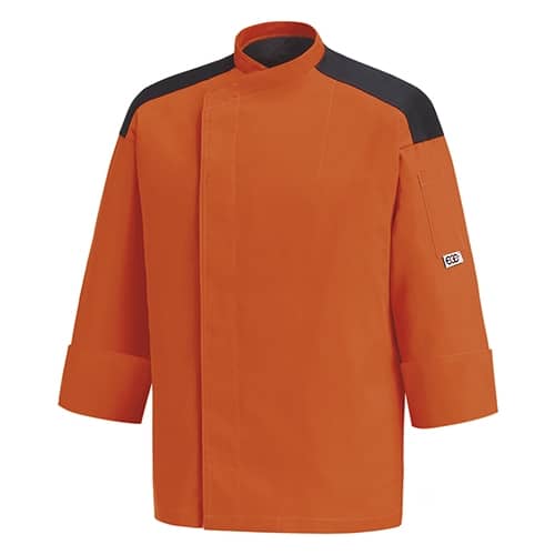 CLO-EGO-2041013CM.jpg EGO CHEF JACKET FIRST ORANGE MEDIUM 35COTTON ITALY - Image 1
