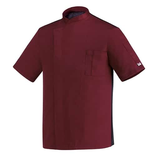 CLO-EGO-2065003EM.jpg EGO CHEF JACKET OTTAVIO MM BORDEAUX MEDIUM MICROFIBER ITALY - Image 1