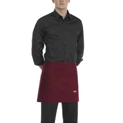 APRON SHORT BORDEAUX 40X70CM 65-35 ITALY