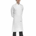 APRON POP STRAP WHITE 90X70CM 80POL/20COT ITALY