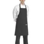 APRON POP STRAP BLACK 90X70CM 80POL/20COT ITALY