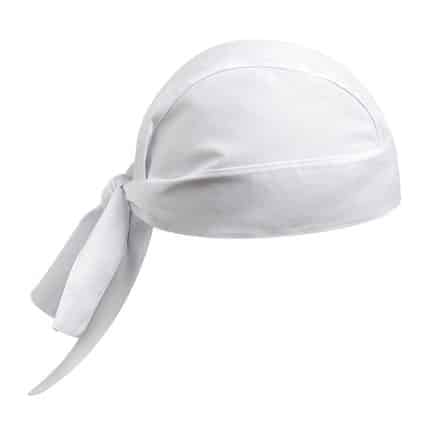 EGO CHEF HAT BANDANA WHITE 100 COTTON
