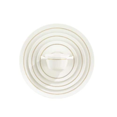 CO-BAU-690032-328738.jpg BY ORDER PURITY FLAT PLATE W/H RIM 32CM NOBLESSE GOLD BAUSCHER - Image 1