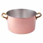 SAUCEPOT COPPER 2HANDLES 24CM AGNELLI-FASA ITALY