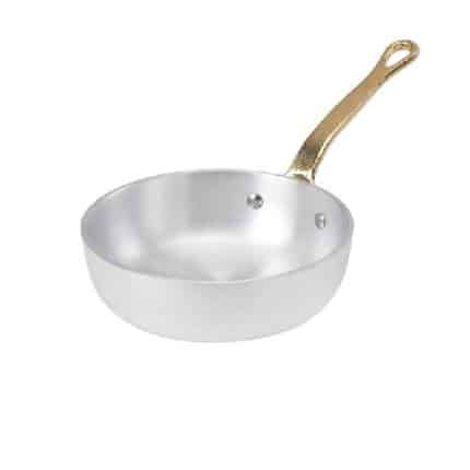 BY ORDER SERVIRE FRYPAN 14CM BRASS HANDLE ALUMINIUM AGNELLI - ITALY