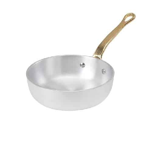 COO-AGN-ALMA11114.jpg BY ORDER SERVIRE FRYPAN 14CM BRASS HANDLE ALUMINIUM AGNELLI - ITALY - Image 1