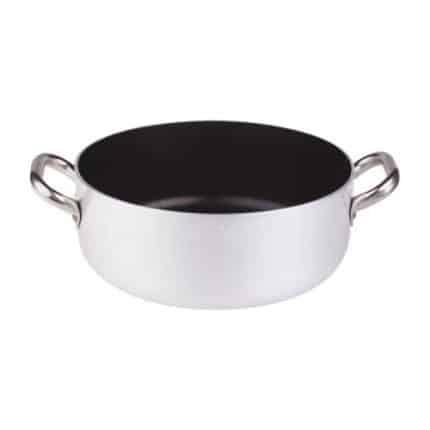 CASSEROLE POT ALLUM. 2 HANDLES TEFLON 28 X 9.5CM 6.4LT  AGNELLI - ITALY