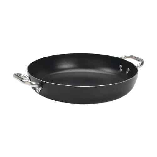 COO-AGN-ALSA110SS40.jpg OMELETTE PAN ALBLACK ALUMIN 2 HANDS NON STICK  40 X 7.5CM ALBLACK 3MM AGNELLI - ITALY - Image 1