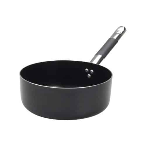 COO-AGN-ALSC107SSC24.jpg CASSEROLE PAN ALBLACK ALUMINIUM 1 HANDLE TEFLON 24CM AGNELLI  ITALY - Image 1