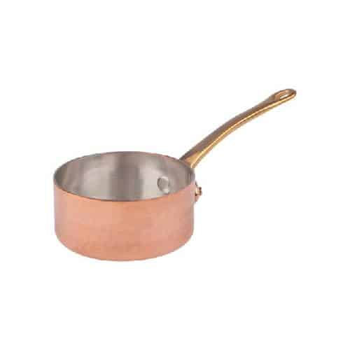 COO-AGN-COCU104M07.jpg BY ORDER COPPER TINNED LITTLE CASSEROLE PAN ONE HANDLE 7X3.5CM 13CL AGNELLI-FASA ITALY - Image 1