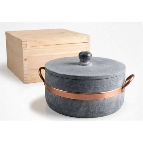 COO-AGN-COOL104C28.jpg BY ORDER STONE LINE OLLARE SAUCEPOT WITH LID 28CM AGNELLI - ITALY - Image 1