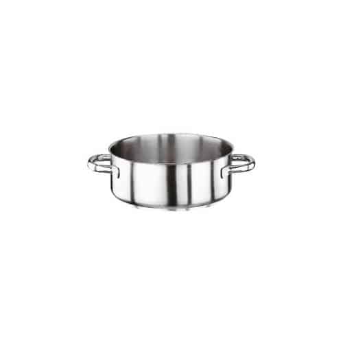 COO-PAD-11009-20.jpg COOKWARE PROFESSIONAL 18-10 INOX SERIES 1000 LOW CASSEROLE POT 20X7.5CM 2.5L PADERNO MADE IN ITALY - Image 1