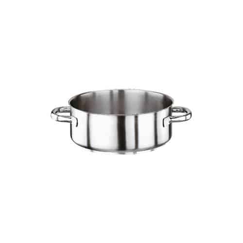 COO-PAD-11009-28.jpg COOKWARE PROFESSIONAL 18-10 INOX SERIES 1000 LOW CASSEROLE POT 24X9.5CM 5.8L PADERNO MADE IN ITALY - Image 1