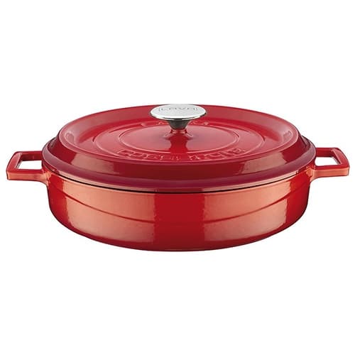 COO-PAD-44204R32.jpg CAST IRON CASSEROLE POT WITH LID 32X9CM RED PADERNO - Image 1