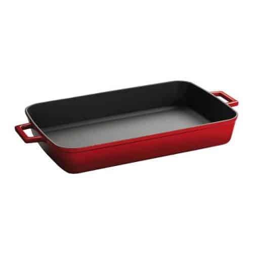 COO-PAD-44218R30.jpg BY ORDER SLOWCOOK ENAMELLED CAST IRON INDUCTION ROASTING PAN 22X30CM RED PADERNO - Image 1