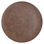 BRASS PLATE 27CM HAMMERED COPPER F2D BELGIUM