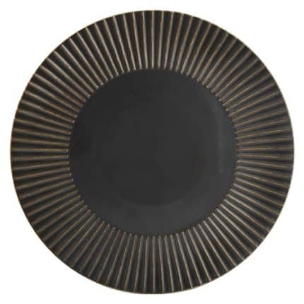BRASS PLATE 27.5CM STRIPED SILVER F2D BELGIUM