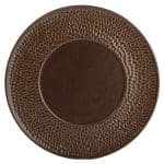 BRASS PLATE 28CM HAMMERED RIM COPPER F2D BELGIUM