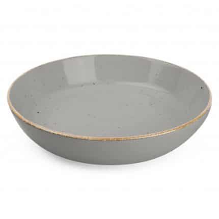 COLLECT DEEP PLATE 23.80X5CM GREY BONBISTRO BELGIUM