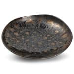 NOBILE PLATE DEEP 20X4CM GOLD FLAKED CHIC