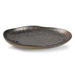 NOBILE PLATE DEEP 35X23X5CM GOLD FLAKED CHIC