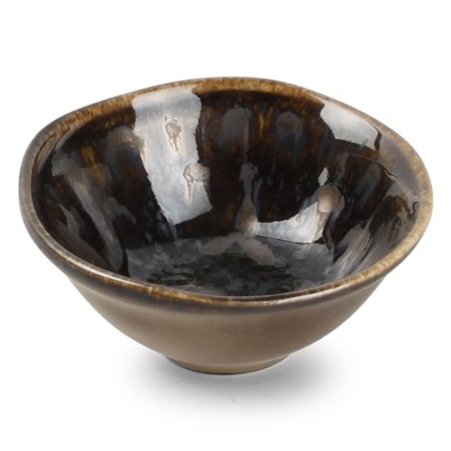 CRO-AER-785235.jpg NOBILE BOWL 7X3CM GOLD FLAKED CHIC - Image 1