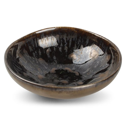 CRO-AER-785236.jpg NOBILE BOWL 12X10.5X4CM GOLD FLAKED CHIC - Image 1