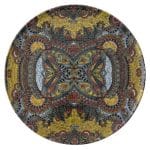 BY ORDER ARTHUR KRUPP PORCELAIN MANDALA FLAT PLATE 32CM